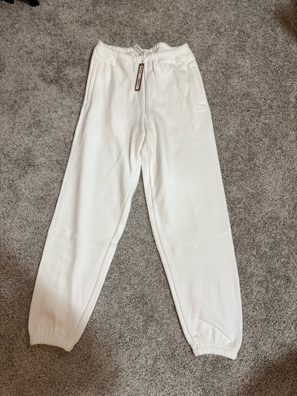 Skims White Jogger Sweatpants - Comfortable Casual Pants